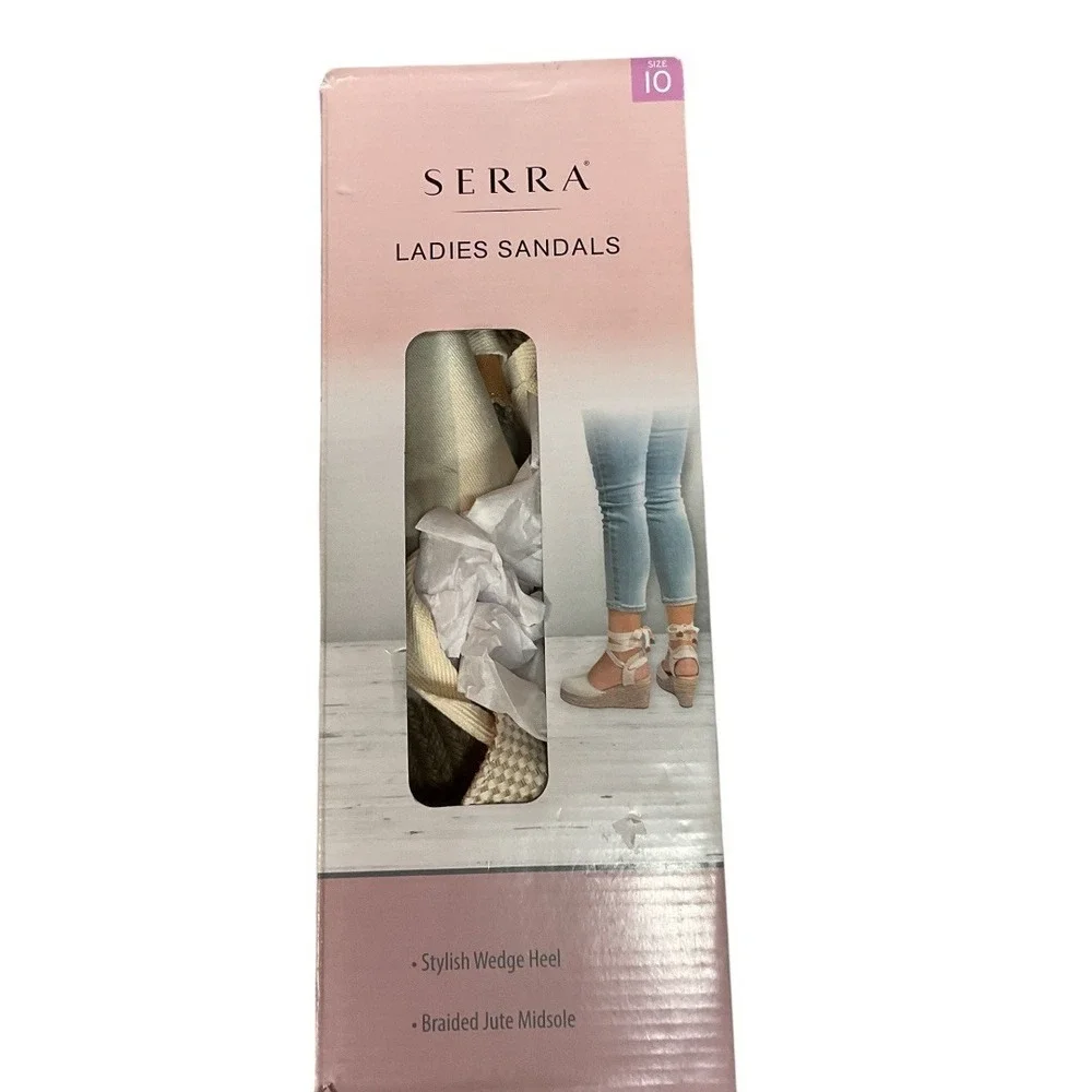 Serra Women's Strappy Stylish Wedge Wedge Heel Espadrilles Sandals‎ Size 10 NWB